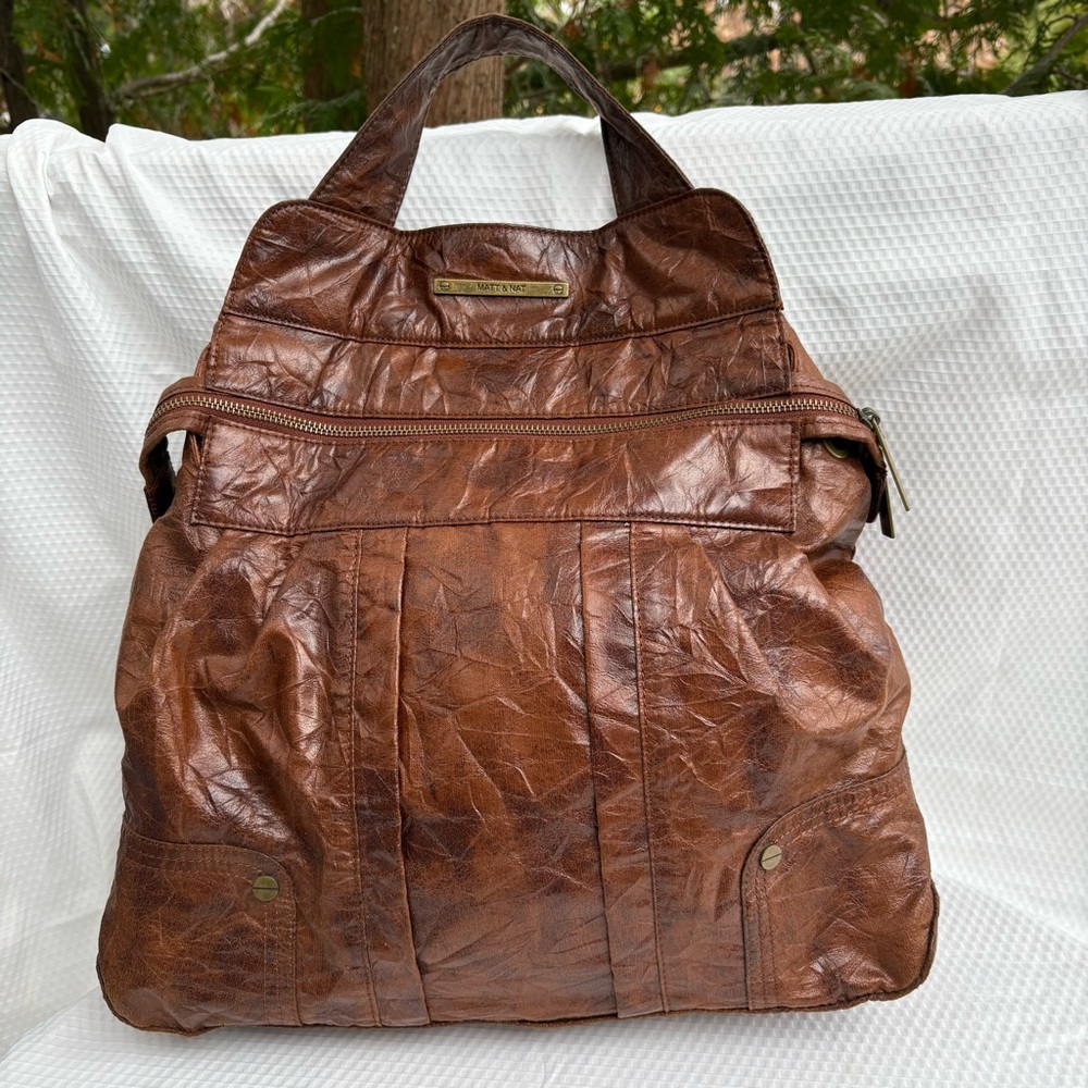 Purse & wallet matt & nat Vegan Brown Japanese Paper Purse & Blue Vegan Wallet